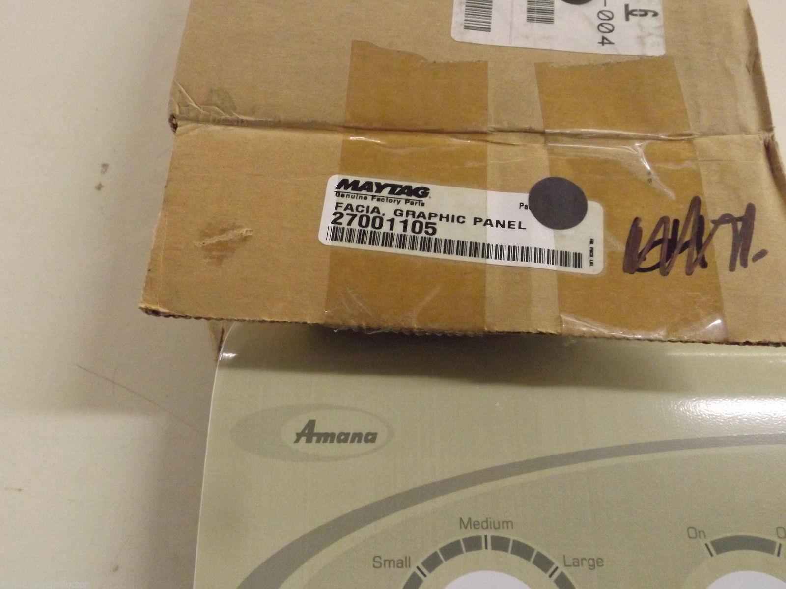 Maytag Amana Washer 27001105 Facia, Graphic Panel NEW IN BOX Maytag Amana Washer 27001105 Facia, Graphic Panel NEW IN BOX